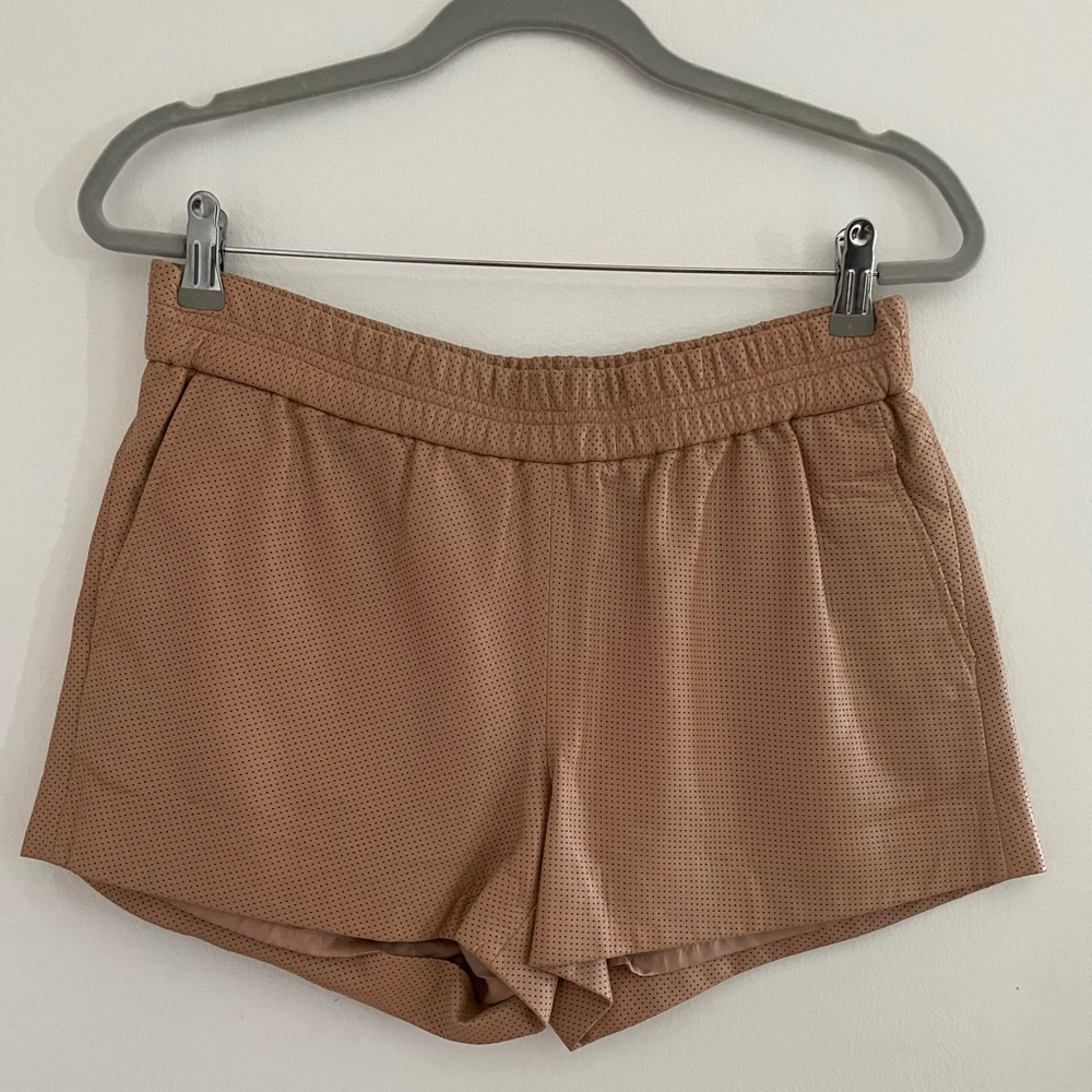 J Crew “Collection” Leather Shorts